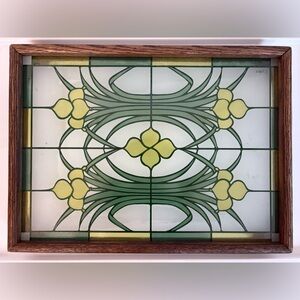 Cutler Wood and Glass Tray